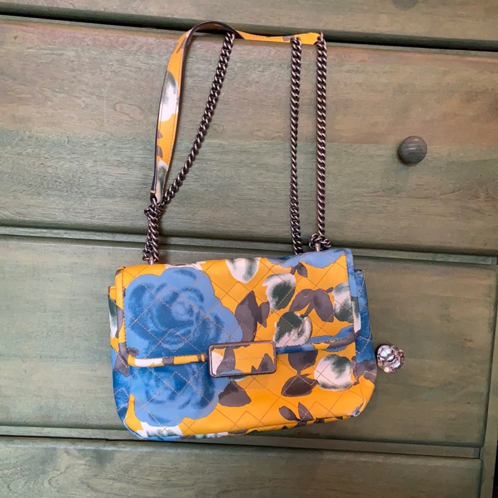Marc by Marc Jacobs yellow floral shoulder handbag - Picture 1 of 5
